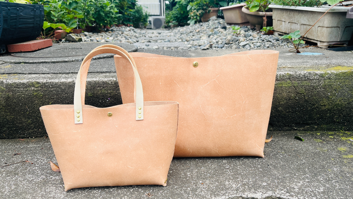 くらげ雑貨店 縫わずに作る床革バッグ